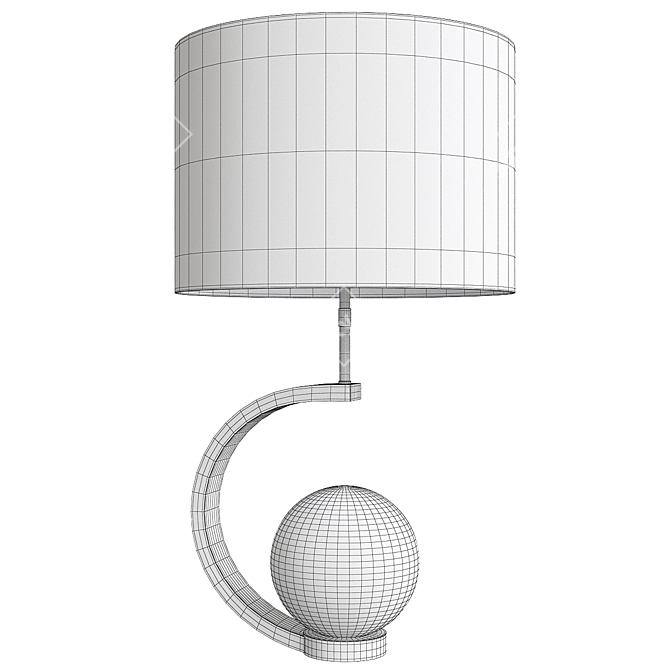 Eichholtz Luigi: Elegant White Marble Lamp 3D model image 2