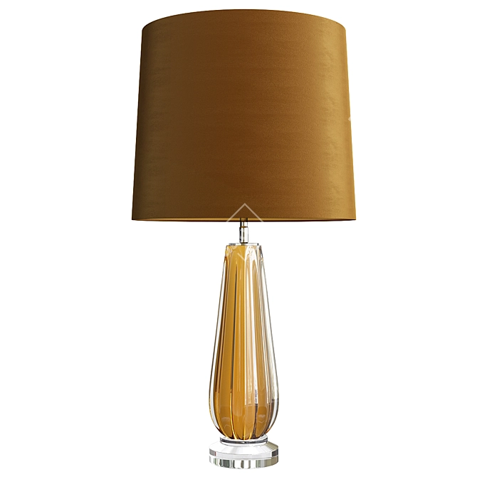 Sleek Orange Glass Table Lamp 3D model image 1