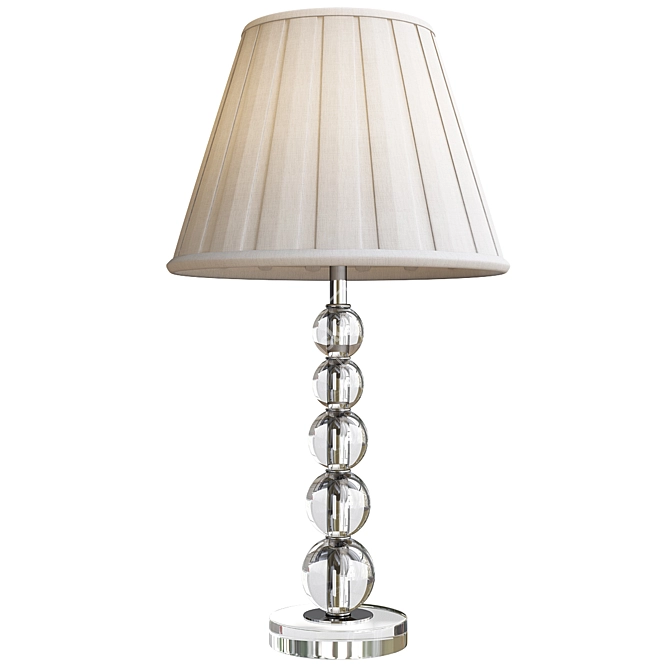 Elegant Crystal Glass Table Lamp 3D model image 1