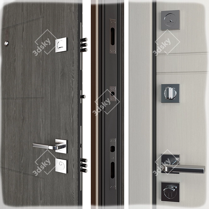 Smart Favorit Entrance Metal Door 3D model image 2