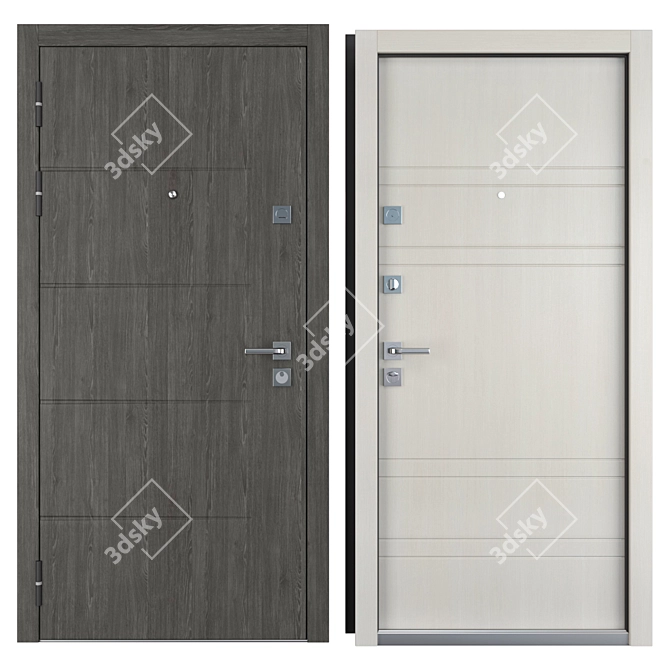 Smart Favorit Entrance Metal Door 3D model image 3