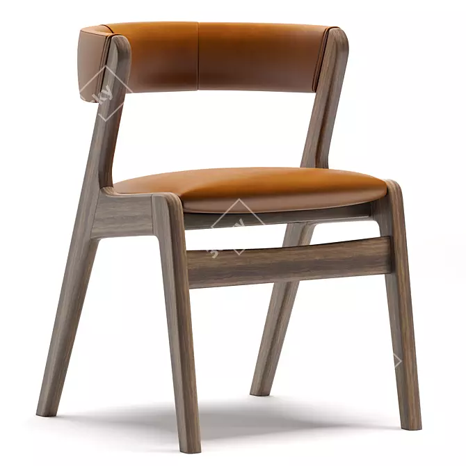 Elegant Monaco Ash Chair 3D model image 2