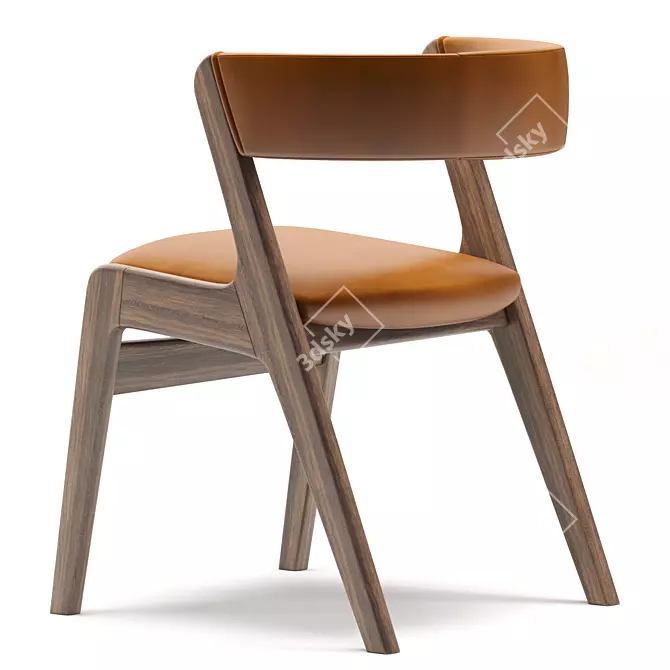 Elegant Monaco Ash Chair 3D model image 3