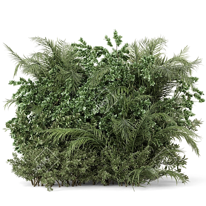 Outdoor Plants Bush Set 3D model image 6