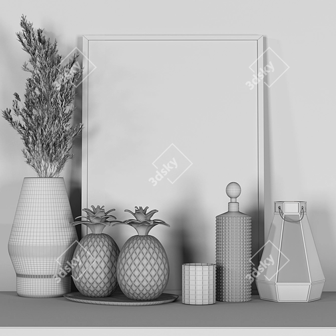 Elegant Home Decor Set 3D model image 10