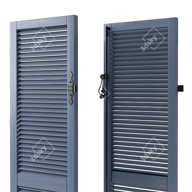 Versatile Louvered Shutter: Transform Your Space 3D model image 5