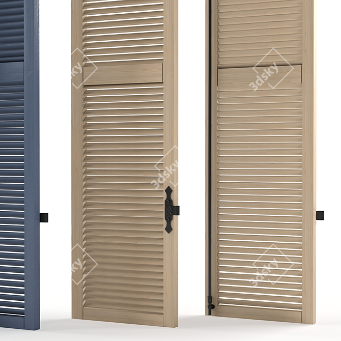 Versatile Louvered Shutter: Transform Your Space 3D model image 6