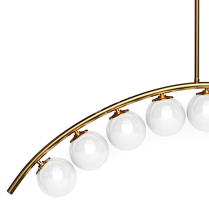 Arc and Balls Ceiling Lamp 3D model image 9