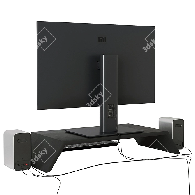 Xiaomi Computer Set: Monitor, Keyboard, Mouse & Speakers 3D model image 3