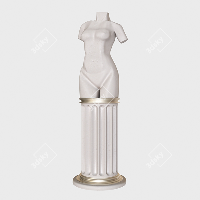 Title: Classic Female Torso Sculpture 3D model image 1