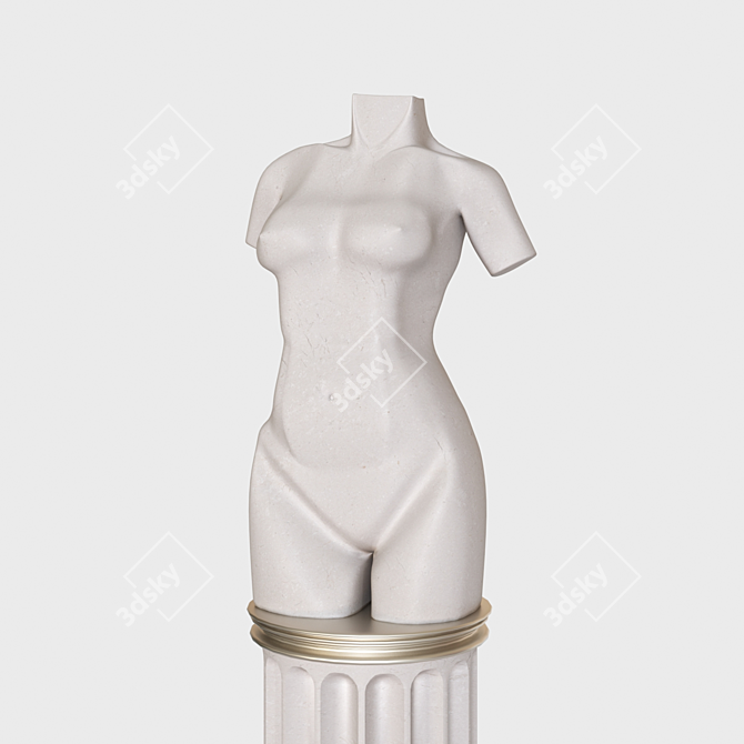 Title: Classic Female Torso Sculpture 3D model image 2