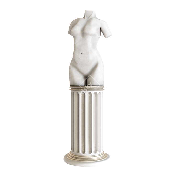 Title: Classic Female Torso Sculpture 3D model image 3