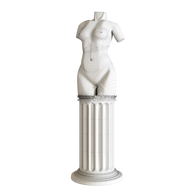 Title: Classic Female Torso Sculpture 3D model image 4