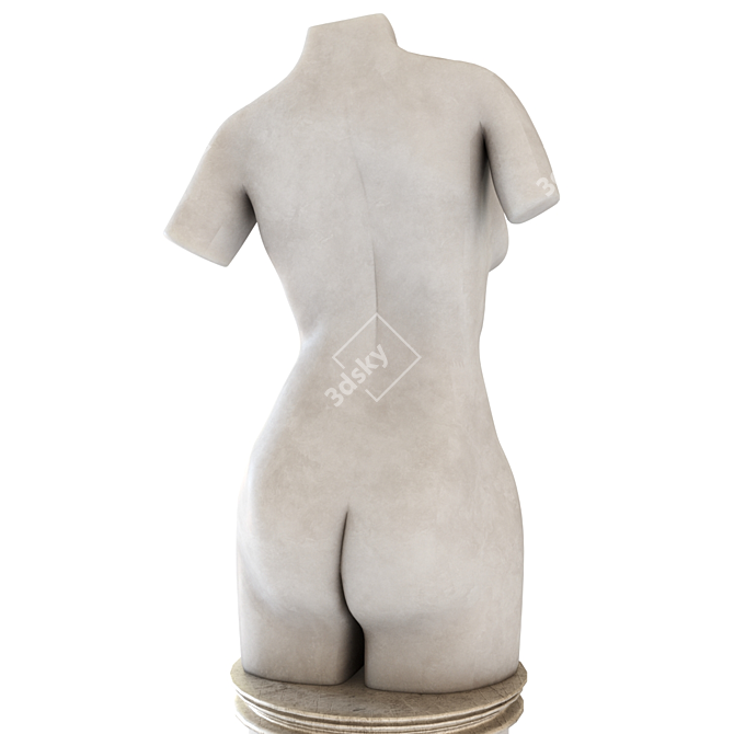 Title: Classic Female Torso Sculpture 3D model image 8