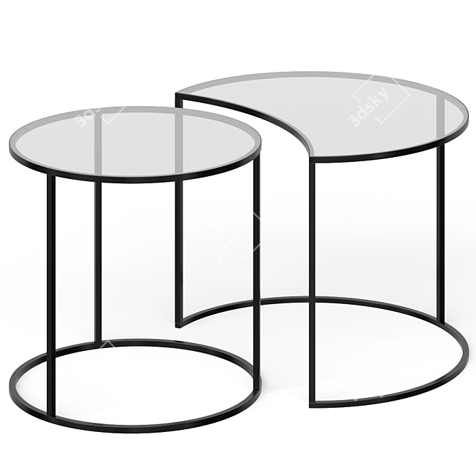 Bast Coffee Tables: Sleek and Stylish 3D model image 1