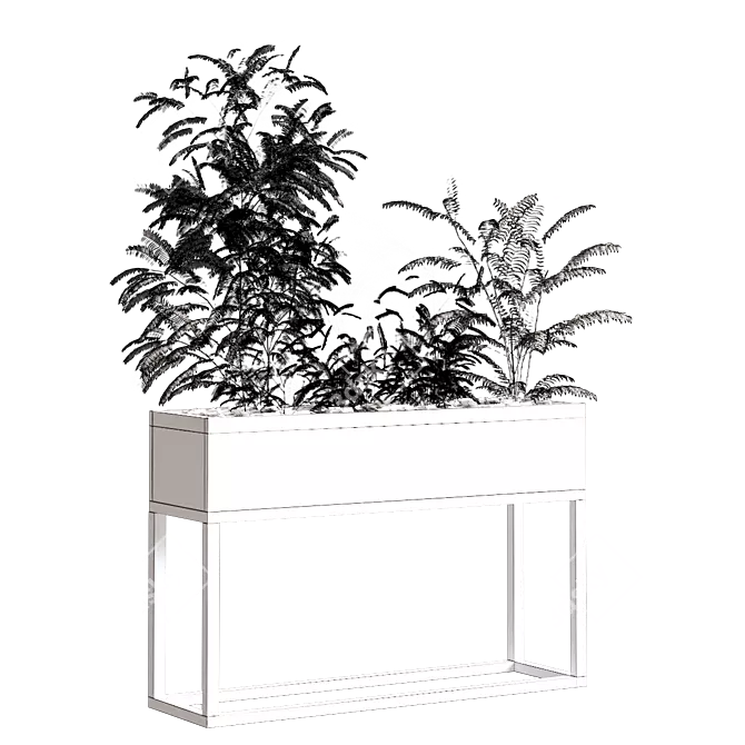 Lively Green Plant Box 3D model image 5