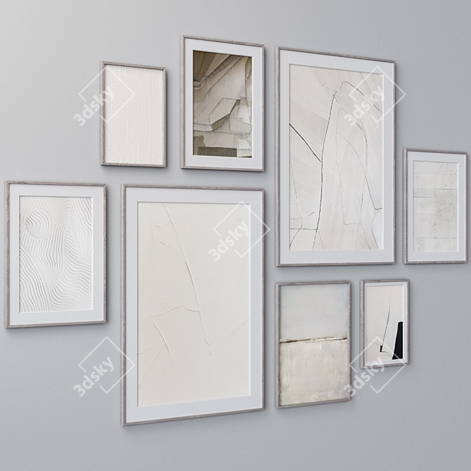 Luxury Wall Art Set: 1807 Masterpieces 3D model image 3