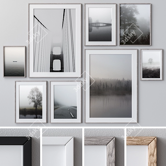 Modern Wall Art Set 1808: 3DS Max, V-Ray, Corona 3D model image 1