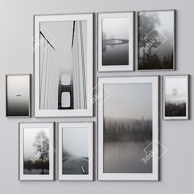 Modern Wall Art Set 1808: 3DS Max, V-Ray, Corona 3D model image 3