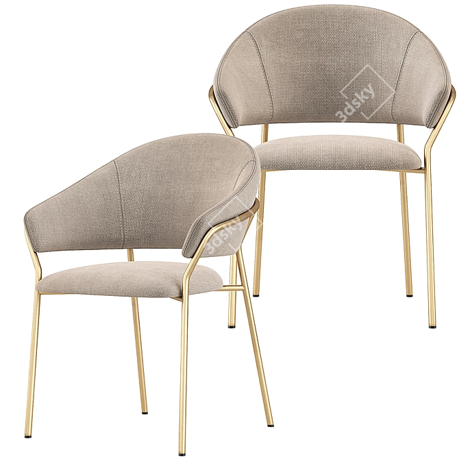 Elegant Pedrali Jazz Dining Chair 3D model image 4