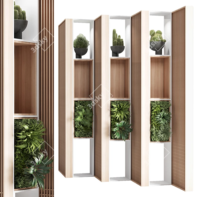 Wooden Plant Partition: 3Dmax & Corona - Vray 3D model image 2