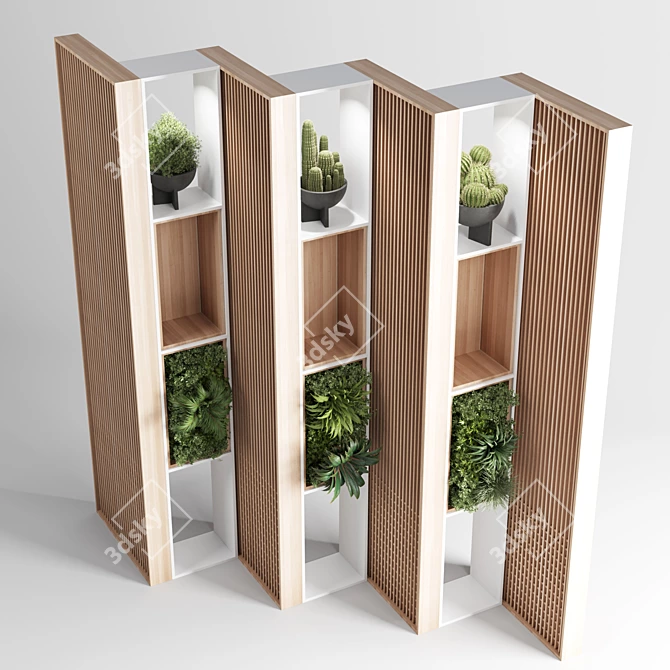 Wooden Plant Partition: 3Dmax & Corona - Vray 3D model image 4