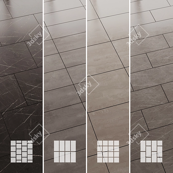 Versatile Ceramic Tiles Collection 3D model image 1