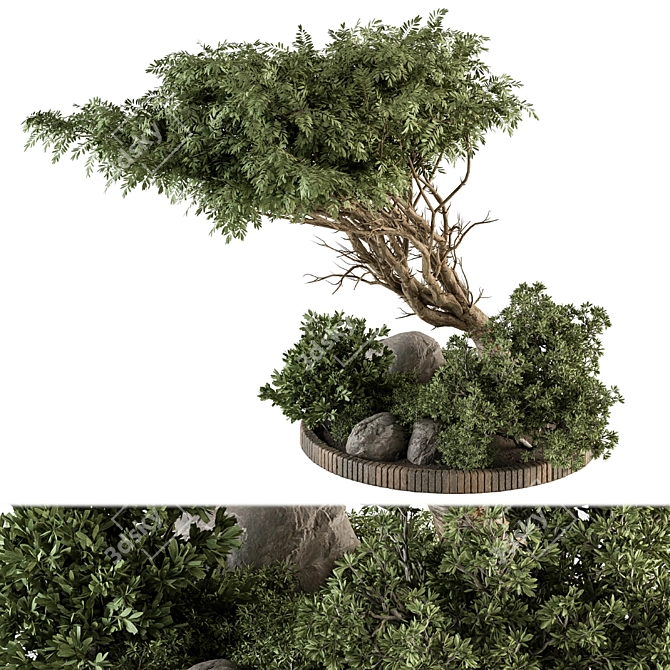Nature's Oasis: Outdoor Plant Set 3D model image 1
