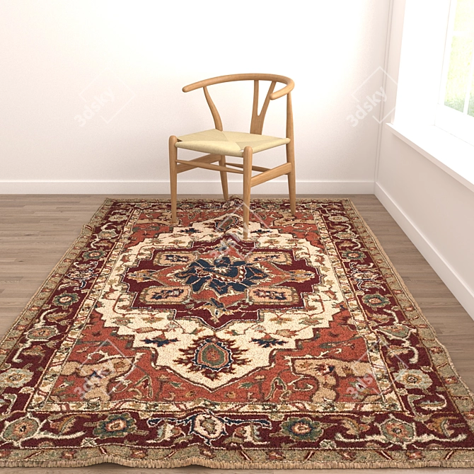 Versatile Set of 8 Rugs 3D model image 5