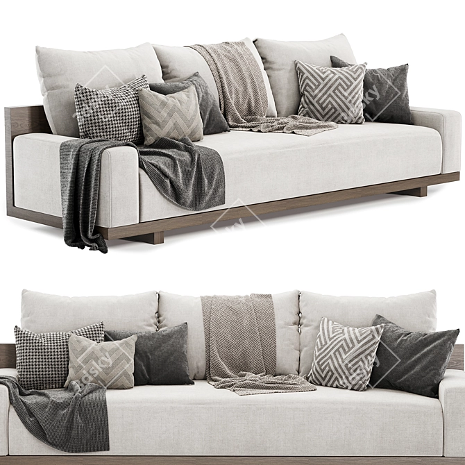 Luxury meets comfort with Kobe Sofa 3D model image 3