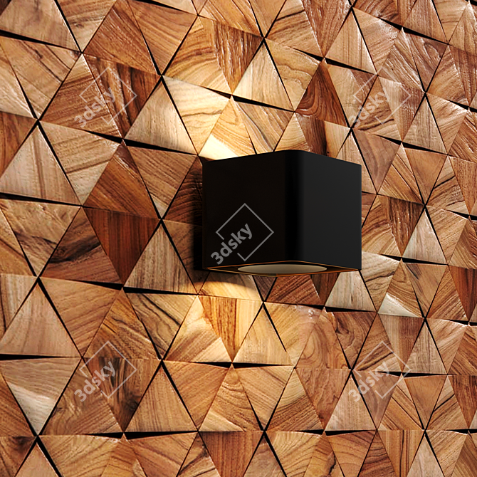 Wonderwall Studios Wood Wall Blades 3D model image 2