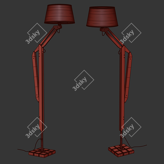 Dynamic Height-adjustable Floor Lamp 3D model image 5