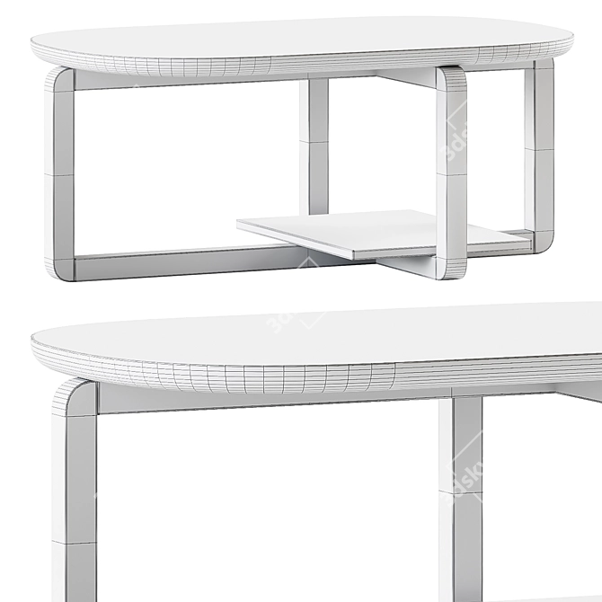 Sleek Diox Coffee Table 3D model image 2