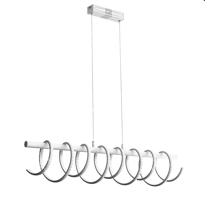 Contemporary LED Aluminum Pendant Milora 3D model image 2