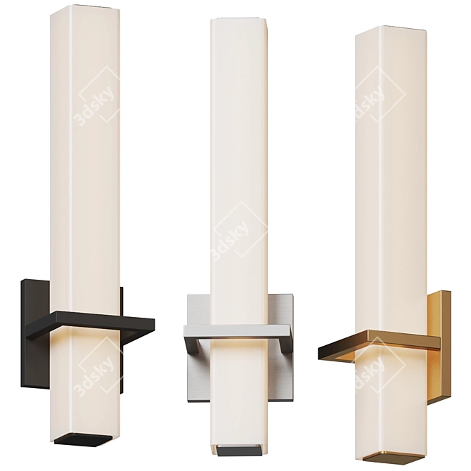 Sleek Nepal Wall Sconce: Modern Brilliance 3D model image 1