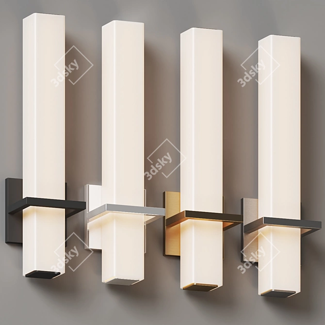 Sleek Nepal Wall Sconce: Modern Brilliance 3D model image 3