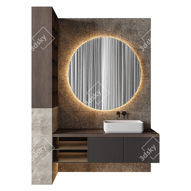 Luxury Bathroom 28: 3D Model with Full Textures 3D model image 1