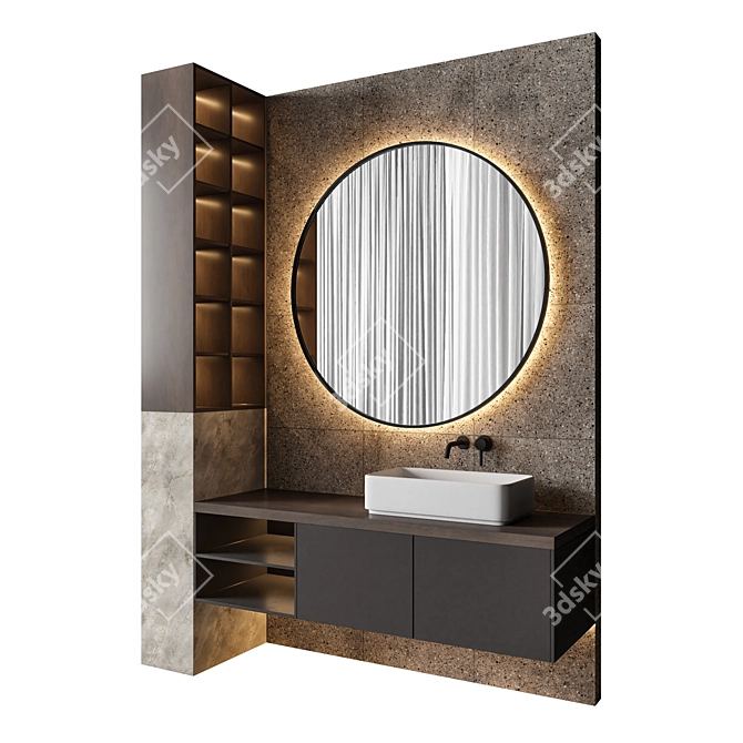 Luxury Bathroom 28: 3D Model with Full Textures 3D model image 2