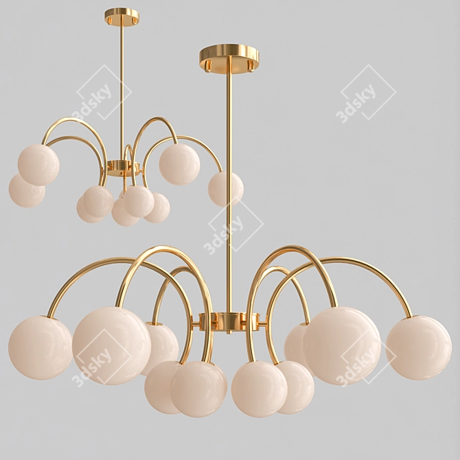 Elegant 2013 Lamp Chandelier 3D model image 2