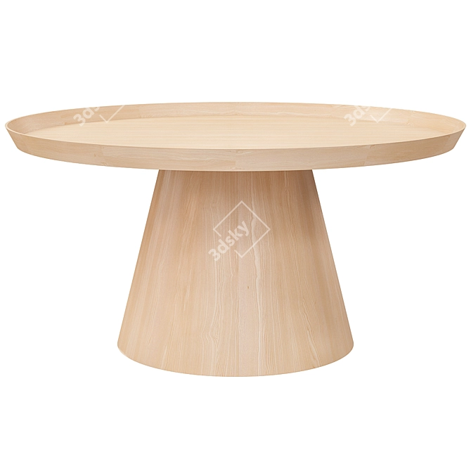 Elegant Luana Coffee Table - Natural Eiken 3D model image 1