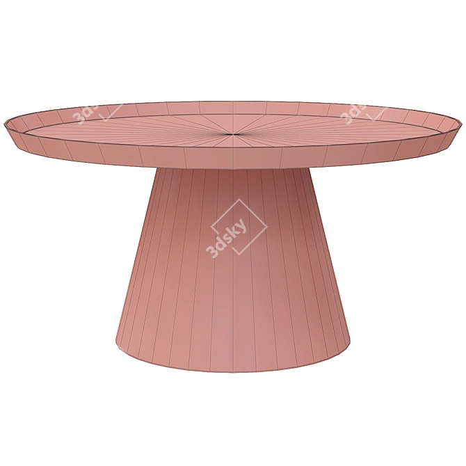 Elegant Luana Coffee Table - Natural Eiken 3D model image 2