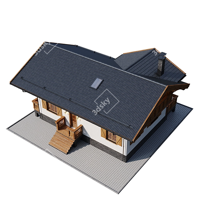 Rustic Dream Cottage 3D model image 5