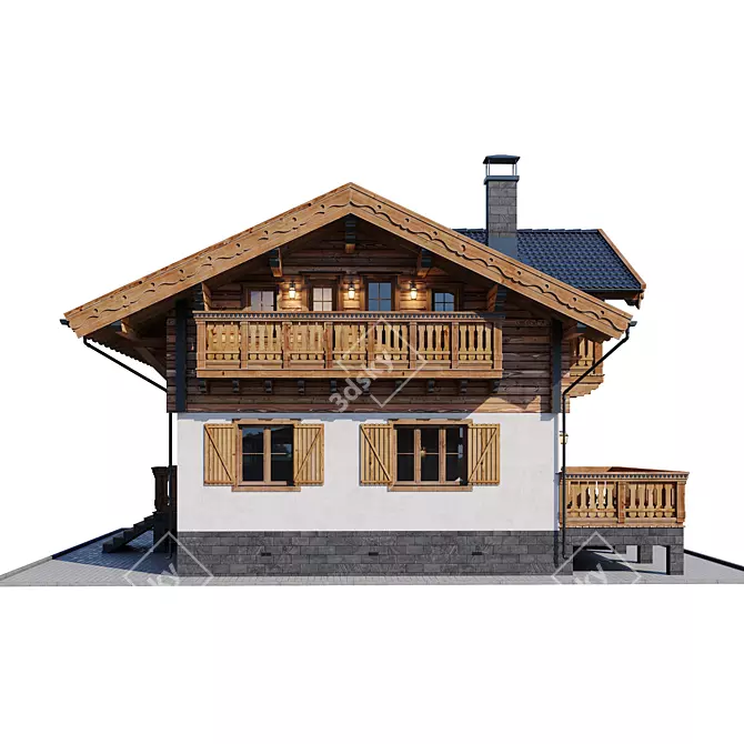 Rustic Dream Cottage 3D model image 10