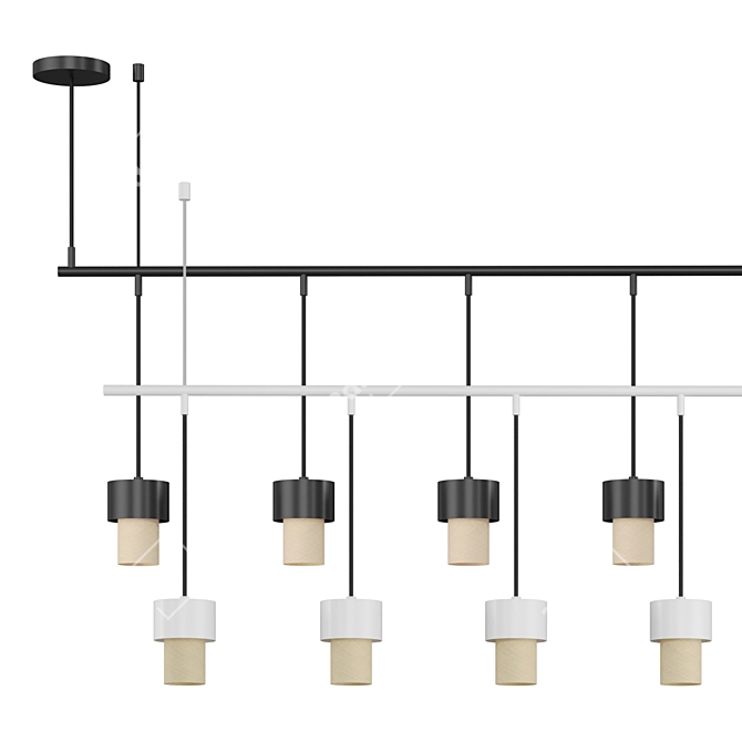 KAN LINEAL: Sleek and Stylish Hanging Lamp 3D model image 2