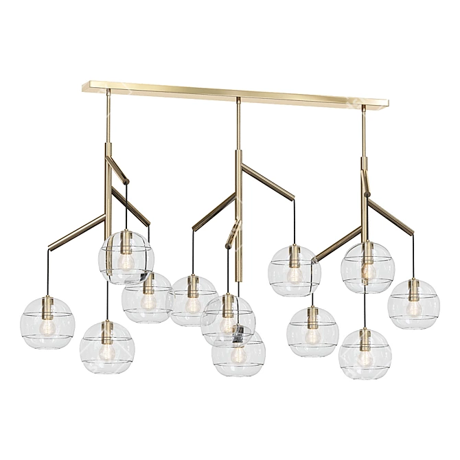 Sedona Triple Chandelier: Timeless Elegance 3D model image 1