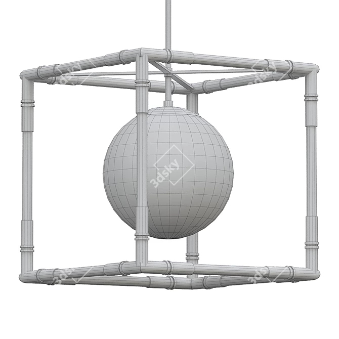 Bamboo Harmony Pendant 3D model image 2