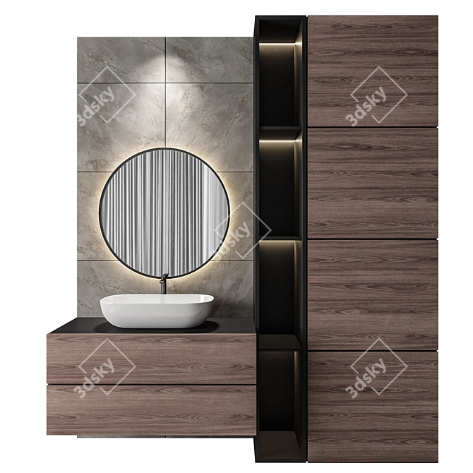 Luxury Bathroom 32: 3Dmax, OBJ, Corona + Vray, High Quality 3D model image 1