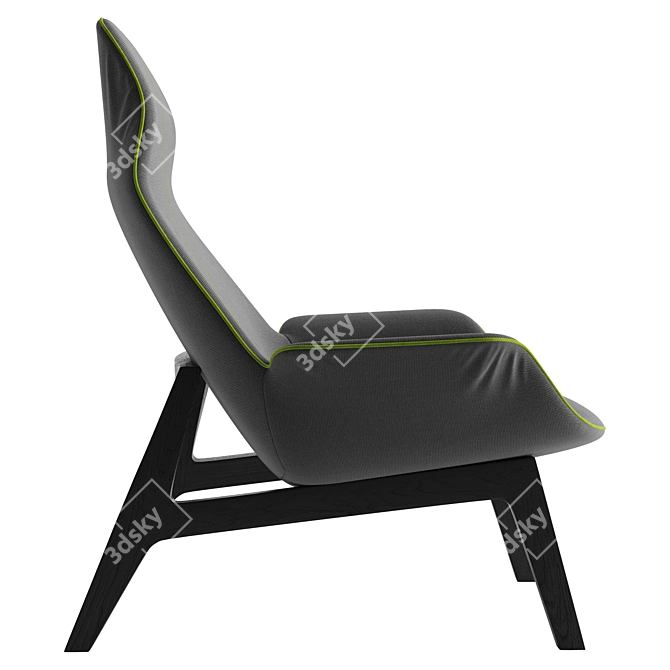 Ventura Lounge Chair: Stylish Comfort for Your Space 3D model image 2