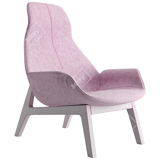 Ventura Lounge Chair: Stylish Comfort for Your Space 3D model image 3