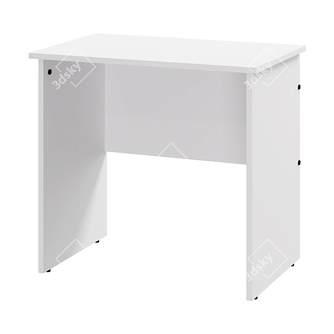 MARREN White Computer Desk 3D model image 1